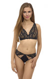 Elegant Underwired Black Lace Bralette for Comfort & Support