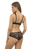 Elegant Underwired Black Lace Bralette for Comfort & Support
