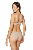 Elegant Padded Bra with Smooth Cups and Gold Accents