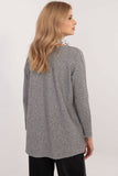 Elegant Women's V-Neck Sweater with Shiny Thread & Scarf