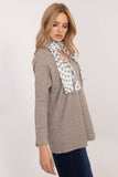 Elegant Women's V-Neck Sweater with Scarf - Versatile Style