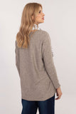 Elegant Women's V-Neck Sweater with Scarf - Versatile Style