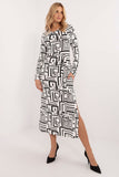 Chic Midi Pencil Dress with Elegant Geometric Pattern