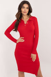Chic Pencil Dress with Long Sleeves and Elegant Collar