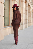 Stylish Knitted Midi Skirt for Elegant Autumn Looks