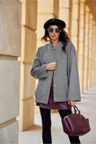 Elegant Button-Up Jacket with Stand-Up Collar and Pockets
