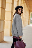 Elegant Button-Up Jacket with Stand-Up Collar and Pockets