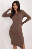 Chic Pencil Cut Dress with Long Sleeves and Elegant Collar