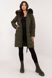 Elegant Women's Quilted Down Jacket with Detachable Hood