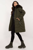 Elegant Women's Quilted Down Jacket with Detachable Hood