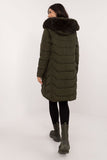 Elegant Women's Quilted Down Jacket with Detachable Hood