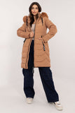 Elegant Women's Quilted Down Jacket with Detachable Hood