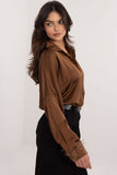 Elegant Long Sleeve Women's Shirt with Feathered Cuffs
