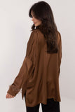 Elegant Long Sleeve Women's Shirt with Feathered Cuffs