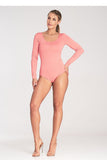 Elegant Long Sleeve Bodysuit with Boat Neckline