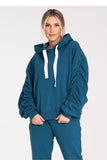 Cozy Cotton Hoodie with Ribbed Cuffs and Front Pocket