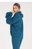 Cozy Cotton Hoodie with Ribbed Cuffs and Front Pocket