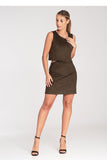 Chic Two-Layer Suede Dress with Eye-Catching Cutouts