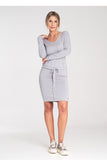 Chic Long Sleeve Dress with Adjustable Waist Ties