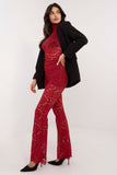 Elegant High-Waisted Lace Bell-Bottom Pants for Events