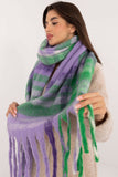 Chic Check Pattern Scarf with Fringes for Stylish Warmth
