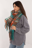 Elegant Checkered Scarf with Fringes for Stylish Warmth