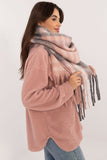 Elegant Checkered Scarf with Fringes for Winter Fashion