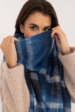 Elegant Check Pattern Scarf with Tassels for Winter Style