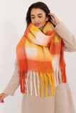 Elegant Check Pattern Scarf with Tassels for Winter Style