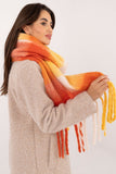 Elegant Check Pattern Scarf with Tassels for Winter Style