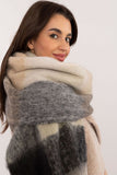 Elegant Check Pattern Scarf with Tassels for Winter Style