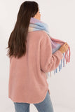 Elegant Check Pattern Scarf with Tassels for Winter Style
