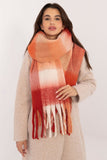 Elegant Check Pattern Scarf with Tassels for Cold Weather