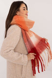 Elegant Check Pattern Scarf with Tassels for Cold Weather