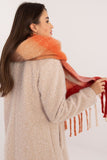 Elegant Check Pattern Scarf with Tassels for Cold Weather