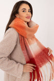 Elegant Check Pattern Scarf with Tassels for Cold Weather