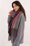 Elegant Colorful Scarf with Tassels for Autumn-Winter Style