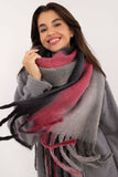 Elegant Colorful Scarf with Tassels for Autumn-Winter Style