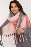 Elegant Lightweight Scarf with Colorful Pattern & Tassels