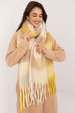 Elegant Check Pattern Scarf with Tassels for Winter Style