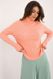 Chic Openwork Turtleneck Sweater for Everyday Elegance