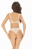 Seductive Microfiber Thong with Sheer Tulle Front
