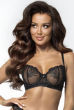 Elegant Black Bra with Silver Lace for Perfect Support