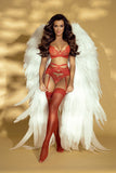 Seductive Red Lace Bra Set with Tulle Accents for Elegance