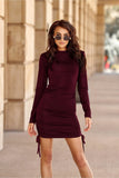 Elegant Fitted Dress with Adjustable Length and Shoulder Pads