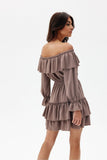 Charming Spanish-Style Mini Dress with Ruffled Details