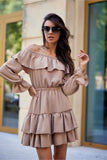 Charming Spanish-Style Mini Dress with Ruffled Details