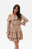 Charming Spanish-Style Mini Dress with Ruffled Details