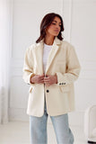 Chic Voluminous Jacket with Decorative Collar and Cuffs
