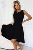 Elegant Asymmetrical Black Dress for Special Occasions